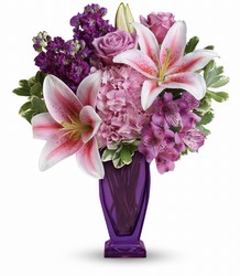 Teleflora's Blushing Violet Bouquet from Gilmore's Flower Shop in East Providence, RI